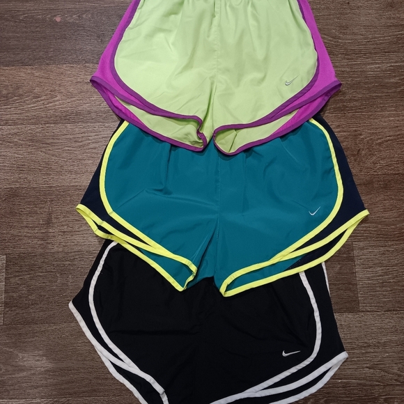 Nike Athletic Shorts Set - Neon, Teal, and Black Set 3 (2 Size S And 1 M) - Picture 2 of 5